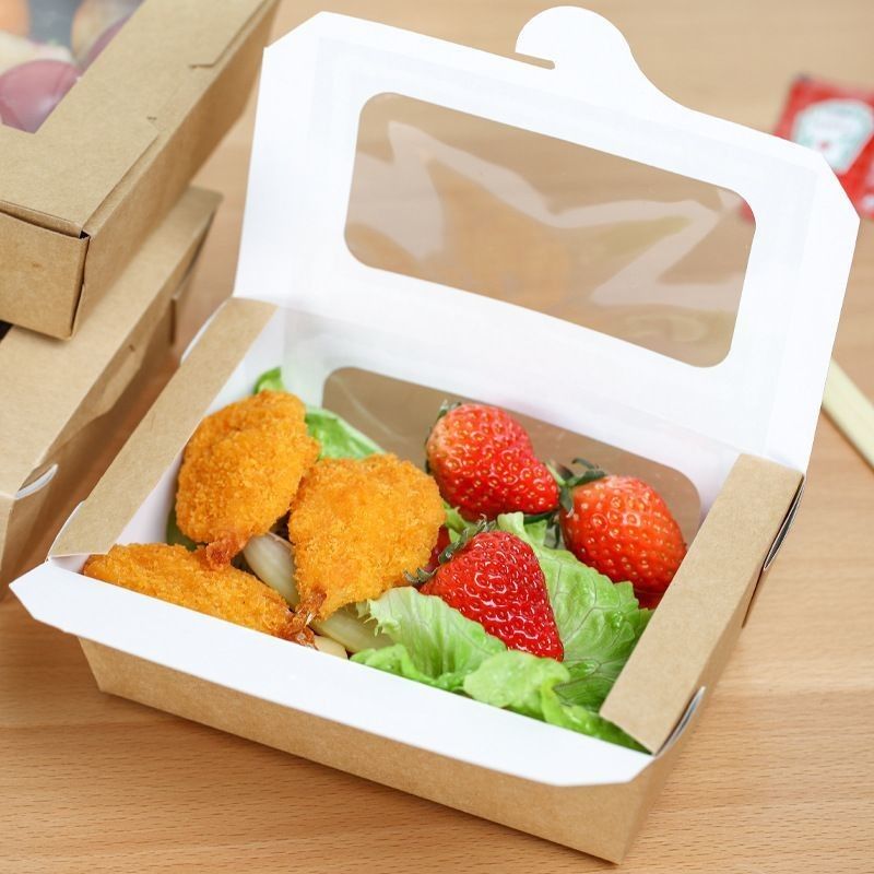 White Cardboard Customized Gift Box Paper Fast Food Packaging Box For Restaurant Snacks