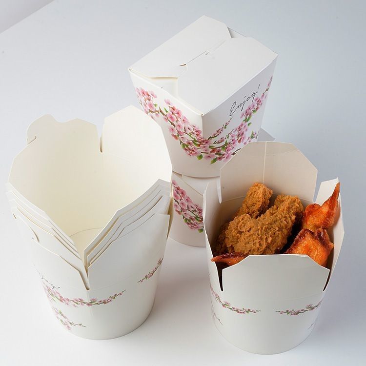 White Cardboard Customized Gift Box Paper Fast Food Packaging Box For Restaurant Snacks