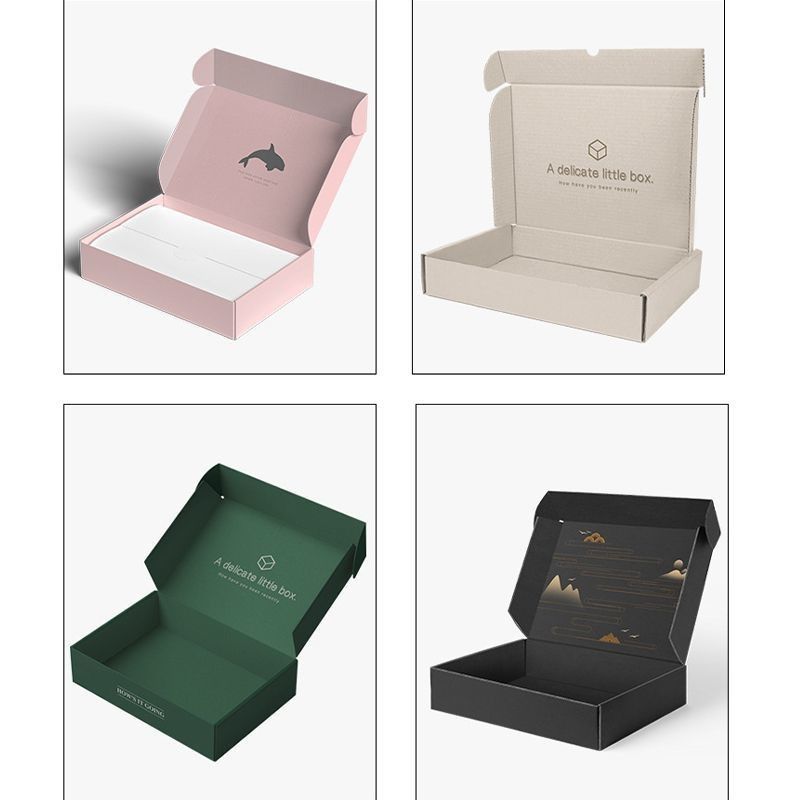 Folding Folded Shipping Custom Printed Christmas Gift Kraft Paper Corrugated Mailer Box for Cosmetic and Food Packing