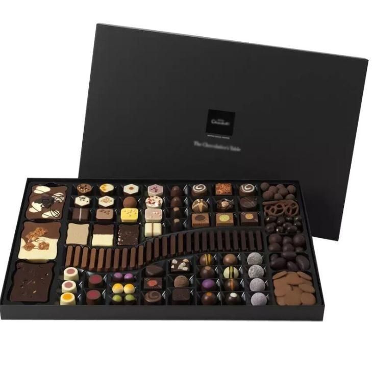 Black Art Paper Customized Gift Box Magnetic Packaging Boxes For Food And Candy