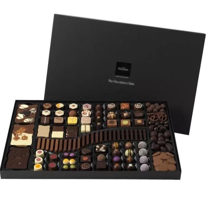 Black Art Paper Customized Gift Box Magnetic Packaging Boxes For Food And Candy