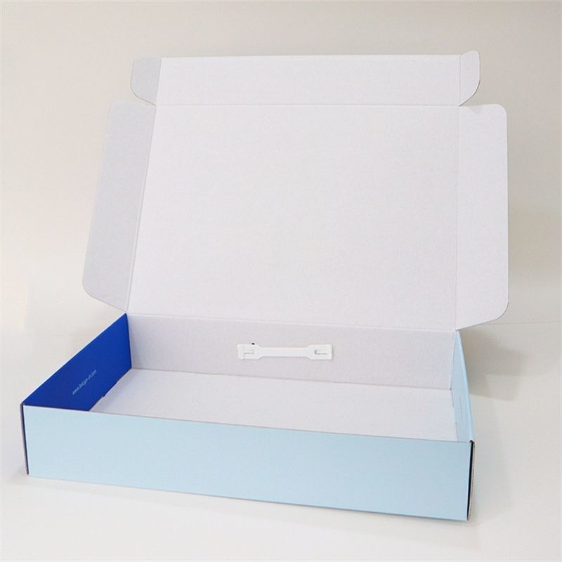 Custom Logo Folding Flat 3-Ply Corrugated Cardboard Kraft Paper Box for Household Pillow Sports Fitness Organization