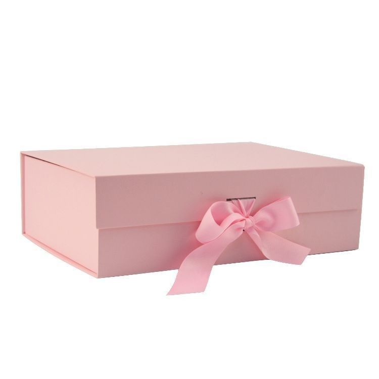 Make up Cosmetics Shirts Shoes Packaging Foldable Custom Logo Storage Box with Ribbon and Logo Printing