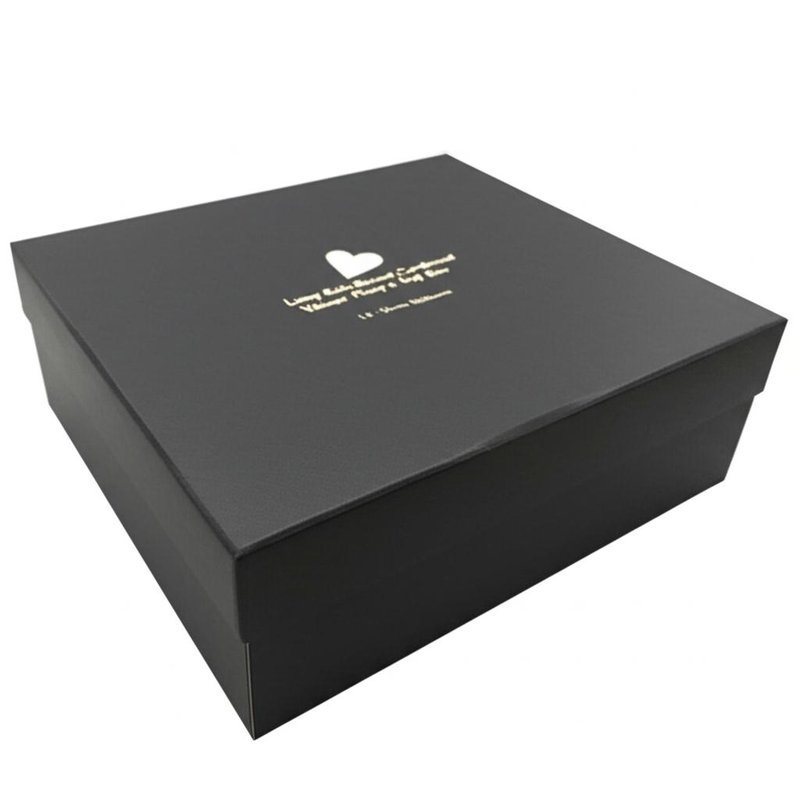 Luxury Black Cardboard Valentine'S Day Flower Gift Box 1.0 - 3.0mm Thickness
