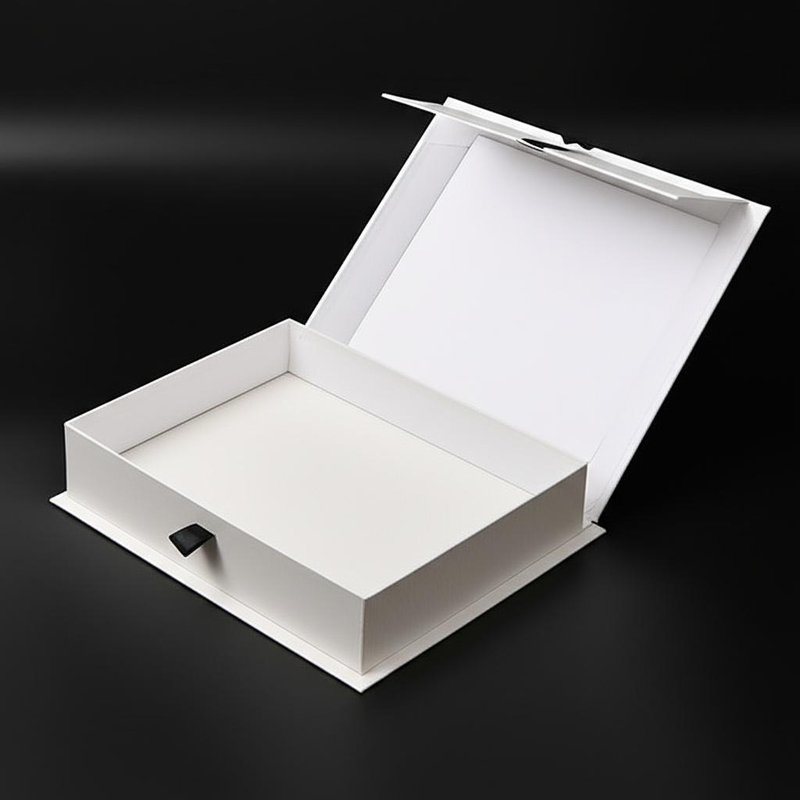 Book Type Paper Carton Packaging Boxes Luxury Cardboard Gift Box With Ribbon Closure