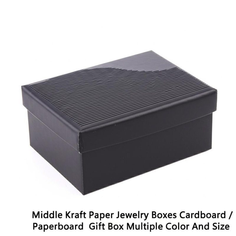 Middle Kraft Paper Jewelry Boxes Cardboard / Paperboard Gift Box Multiple Color And Size