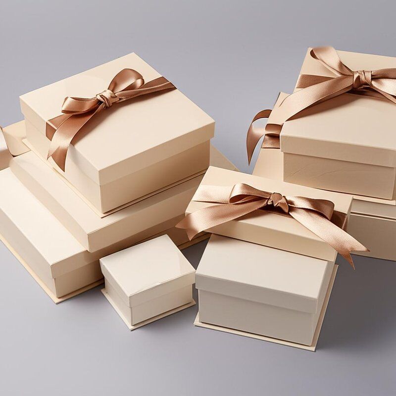 Debossing Gift Boxes Packaging Ribbon Closure Included Various Sizes Perfect for Stylish Packaging and Gift Presentation