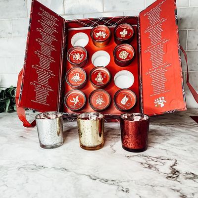 Luxury Holiday Decor Crystal Soy Wax Scented Candles Box For Christmas Gifts