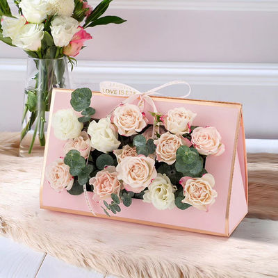 Chocolate Candy Packaging Folding Gift Box , Color Printing Flower Packaging Box