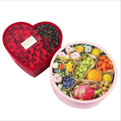 Offset Printing Cardboard Heart Shaped Flower Box Paper Packaging Gift Box For Flowers