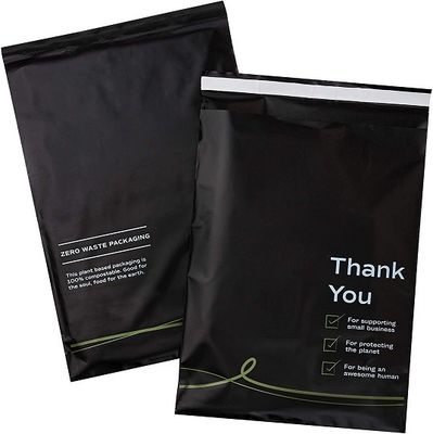 Tearproof Ultralight Black Poly Mailer Bags , EN13432 Large Shipping Bags For Clothes
