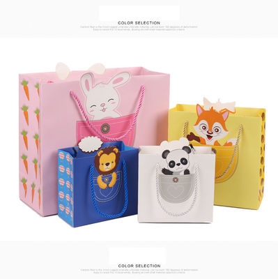 Children Cartoon Candy Kraft Paper Gift Bags Moistureproof Reusable