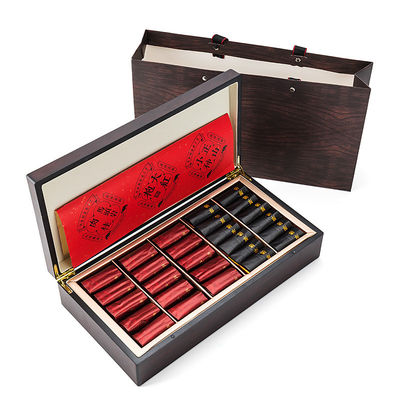 Dustproof Thickened Wood Tea Box Organizer Multifunctional Durable